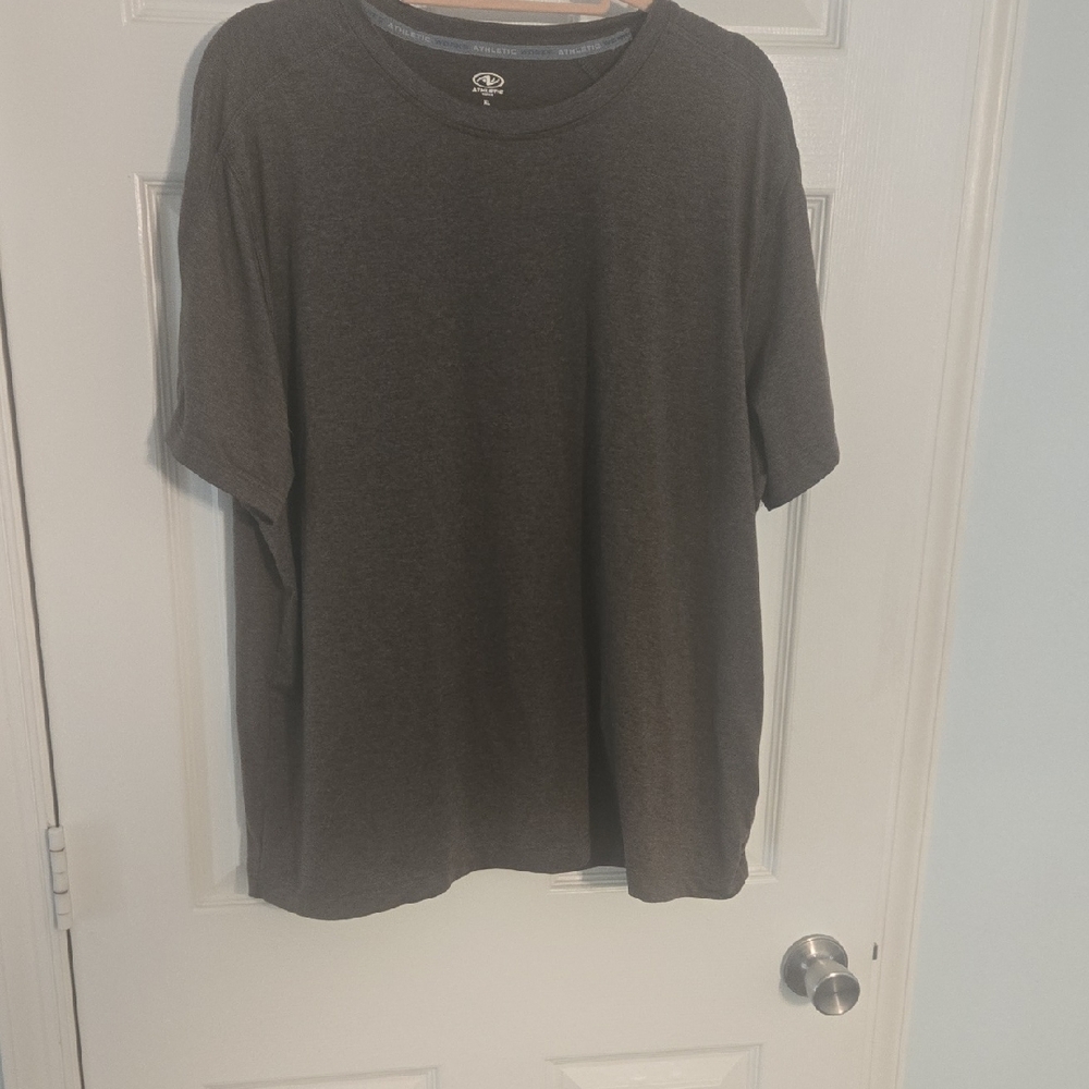 Athletic Works Dark Gray Short Sleeve Crew T-Shirt